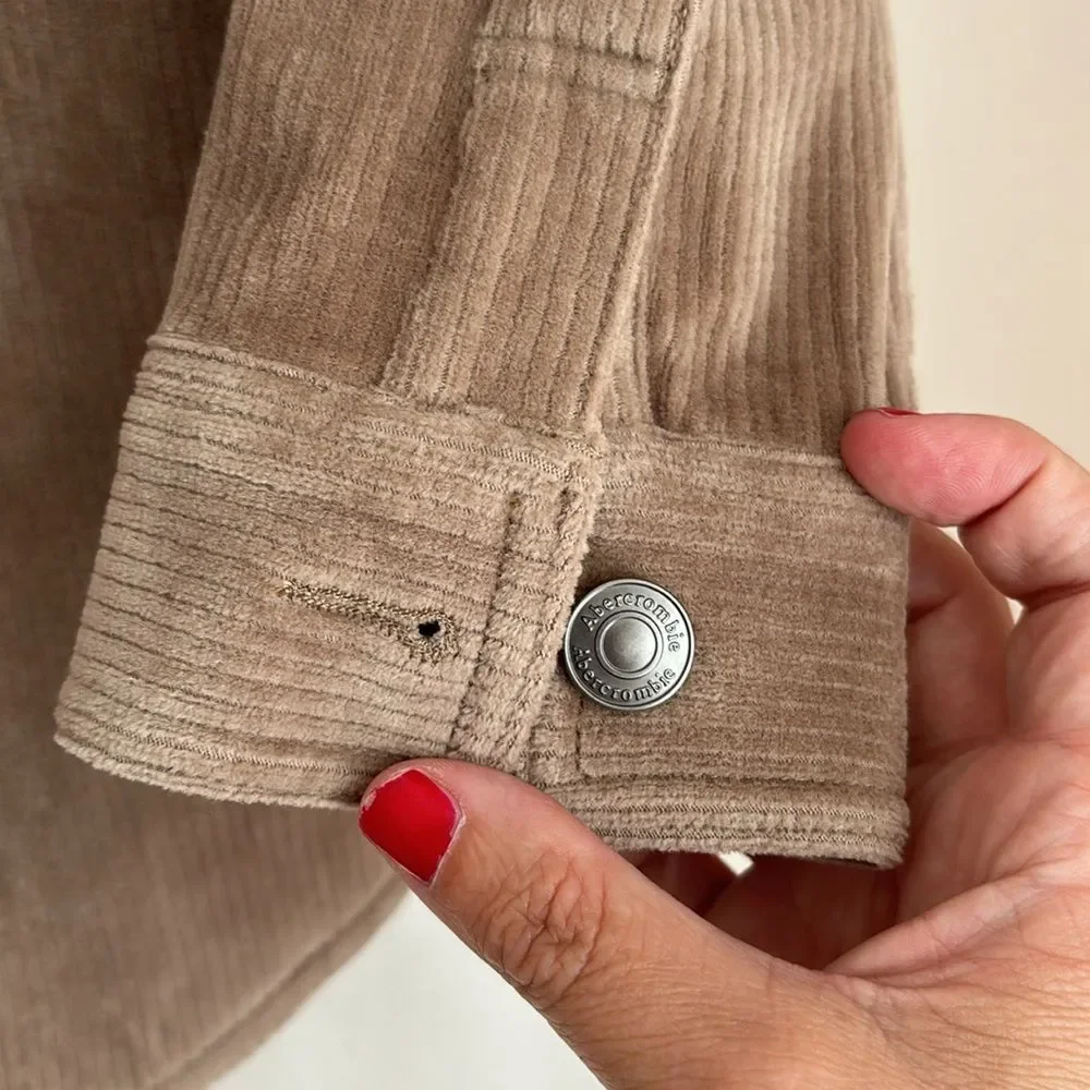 Abercrombie Kids Boys Corduroy jacket shacket long sleeve button down 5/6 NWT! - Picture 3 of 10